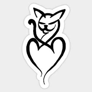 Heartcat Sticker